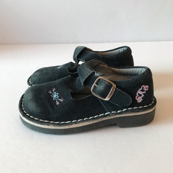 3/20$ Riverland navy suede embroidered shoes size 9 - Picture 2 of 8